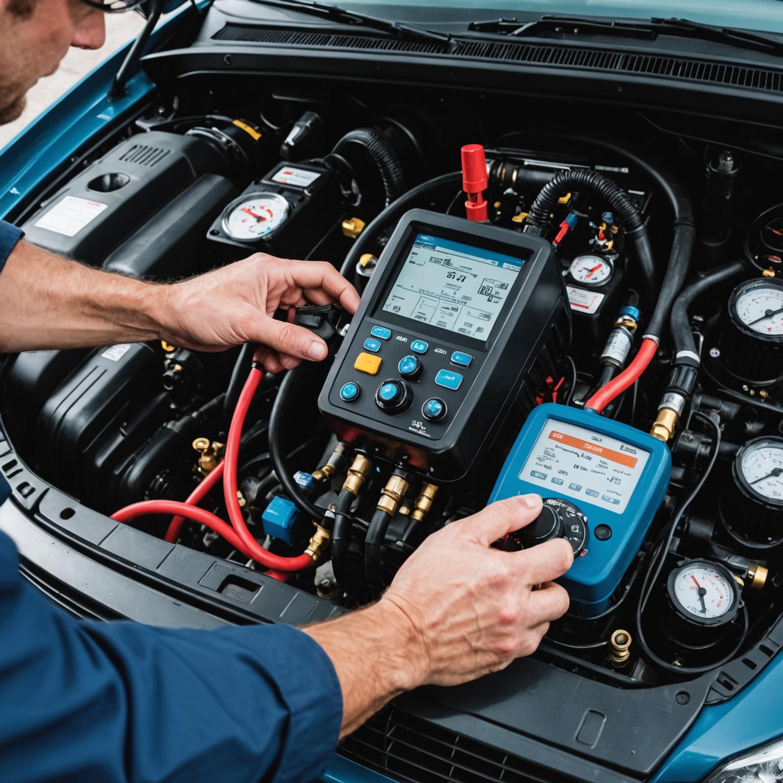 Air conditioning recovery and recharge equipment