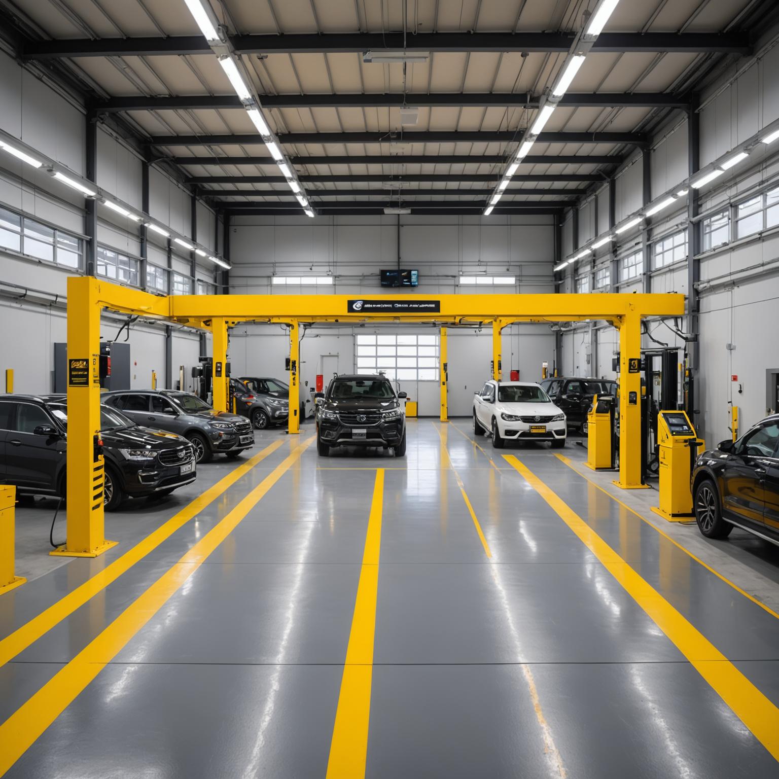 Wide view of STACOM Auto Care workshop bays